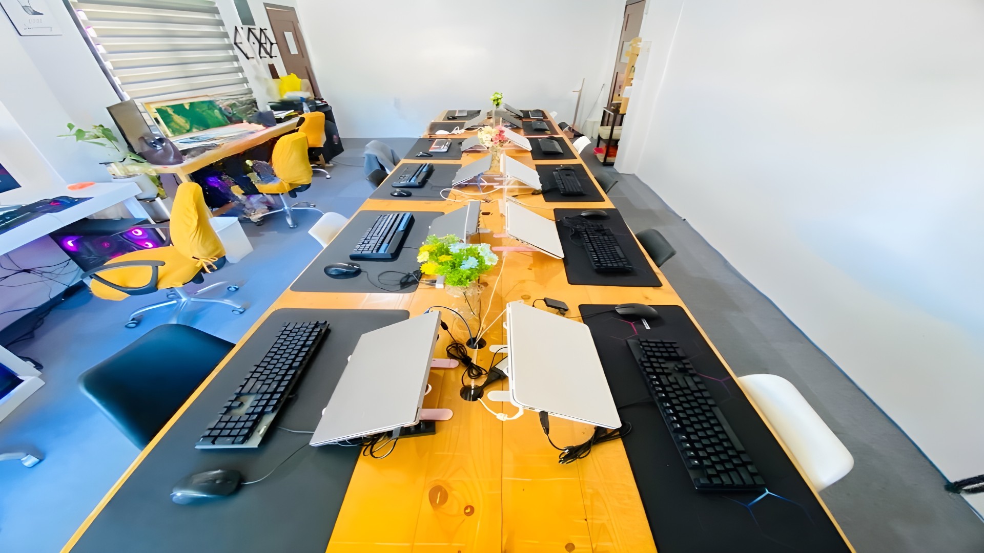 Main Study and Coworking Space floor plan - Left Side